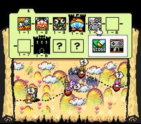 une photo d'Ã©cran de Super Mario World 2 - Yoshi s Island sur Nintendo Super Nes